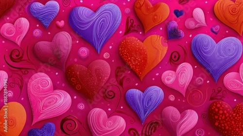 Sweet Heart Shaped Game Day Cookies with Colorful Icing and Swirls