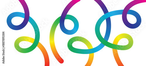 Abstract Colorful Swirls: Vibrant abstract of intertwined, colorful lines dance across the frame, a visual representation of unity, energy, and interconnectedness.