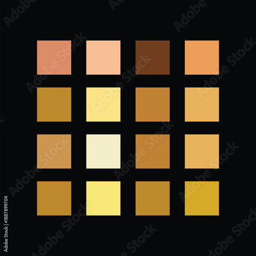 set of solid gold colors