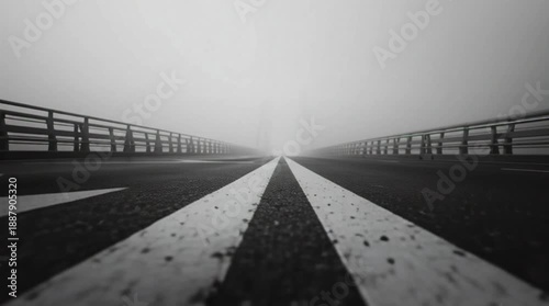 Night Bridge Fog Cinematic steel bridge structure closeup with rivets in fog, industrial engineering detail for cinematic textures and edits.