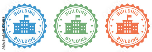 government office building flag icon