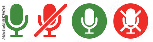 microphone mute unmute button icon