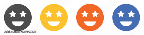 starry eyes excited face emoji icon