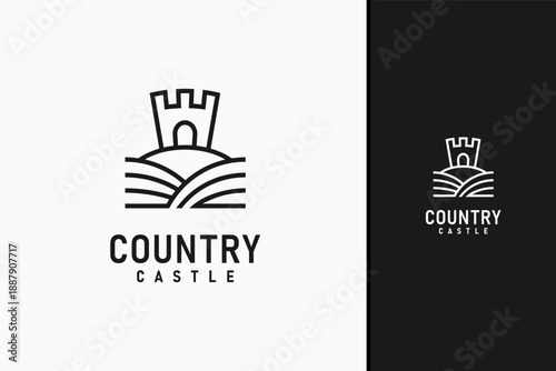 Country castle logo symbol icon design