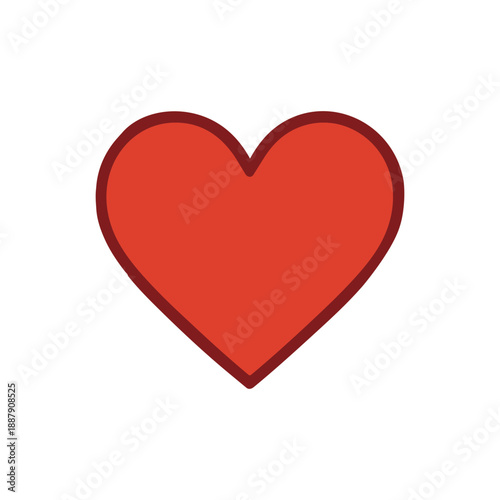 Red Heart Vector Icon Minimalist Love Symbol Outline Free Download Red Heart Vector Icon Minimalist Love Symbol Outline - GFXLoad