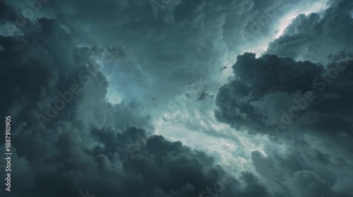 Thundercloud Cinematic Layer towering cumulonimbus anvil formation, epic cinematic sky overlay for trailers and VFX backgrounds.