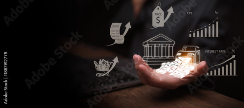 Obraz na plátně Money printing and inflation concept