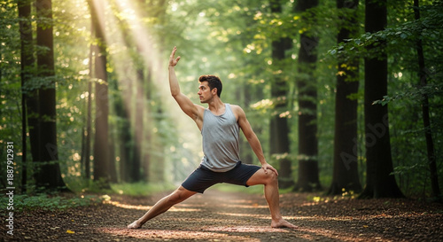 Person Practicing Yoga in the Nature	