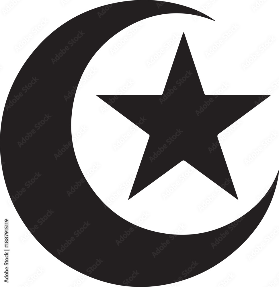 Fototapeta premium crescent moon icon set