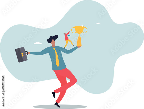 The boss gives a bonus to the employee based on the concept of success and skills.