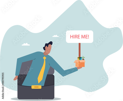 A man is looking for a job and asks to be hired.