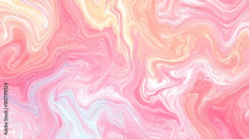 Abstract Pink Marble Texture with Swirling Patterns and Fluid Colors for Artistic Background Design