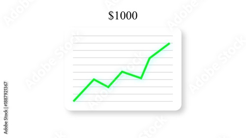 Bullish and Bearish Stock Market Charts Animation motion with Transparent Background