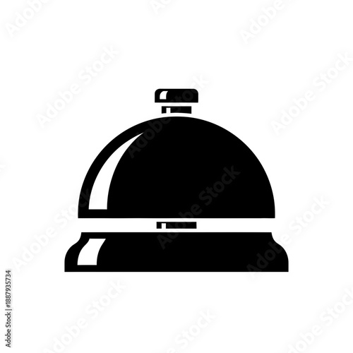 Hotel Service Bell Icon Illustration – Reception Desk Call Symbol