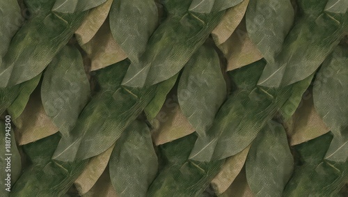 Close-up pattern of overlapping leaves