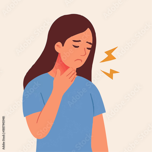 Sore Throat Illustration