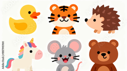 Cartoon animal characters collection