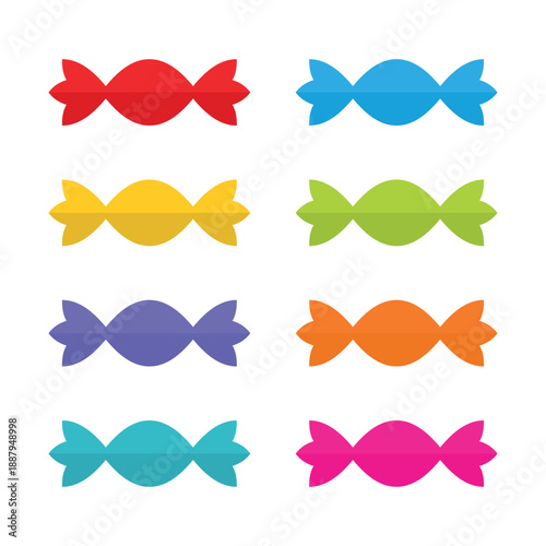 Candy icon. Symbol of sweets or dessert. An attribute of childhood or childhood. A sweet candy in a wrapper or candy wrapper.