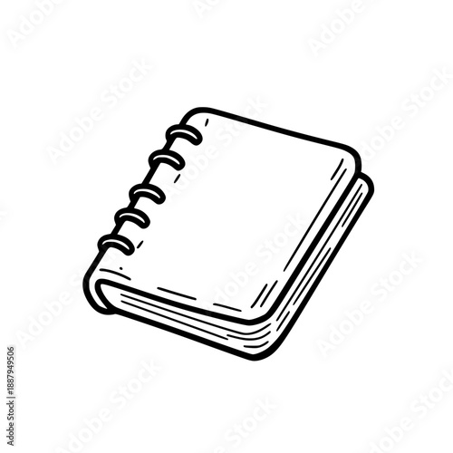 Elegant Notebook: Timeless Piece Literary Artistry | Clean, isolated vector art for creative projects.