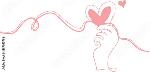 A colorful abstract image featuring multiple intertwined lines in pink blue green and purple hues on a white background with artistic curves