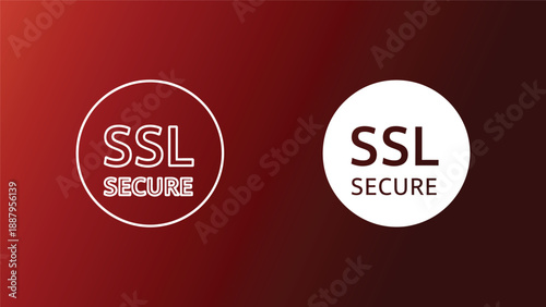 Ssl secure website icons on gradient background for secure online transactions and data protection