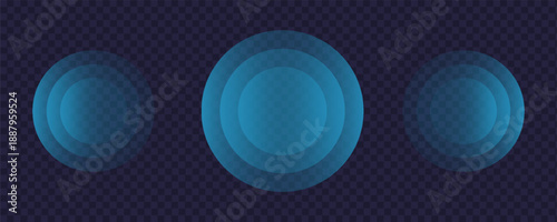 Sound wave. Signal concentric circle. Round light effect. Wifi range. Radio station signal. Water ripple with circle waves. A place or a painful point. Radar screen. Vector effect.