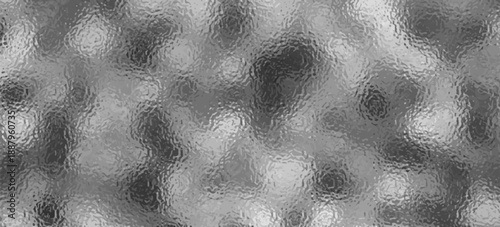 Silver foil texture background with light reflection. Vector realistic illustration of chrome metal surface with glitter gradient effect, abstract shiny texture, translucent glass, platinum wallpaper