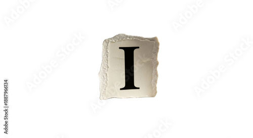 Letter I Magazine Cutout Alphabet – Real Paper Typography for Stop Motion and Design | High Definition | PNG image with transparent background	