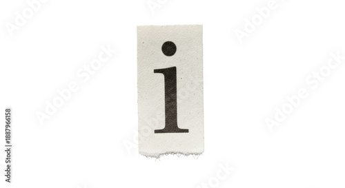 Letter I Magazine Cutout Alphabet – Real Paper Typography for Stop Motion and Design | High Definition | PNG image with transparent background	
