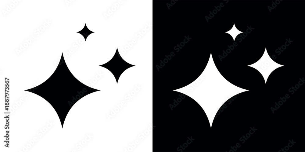Obraz premium A shining star icon. Sparkles emoji. An emoji representing glitter, radiance, or sparkle. A symbol of magic or sparkle, New Year's or Christmas. A pictogram of sparkle, celebration, or purity.