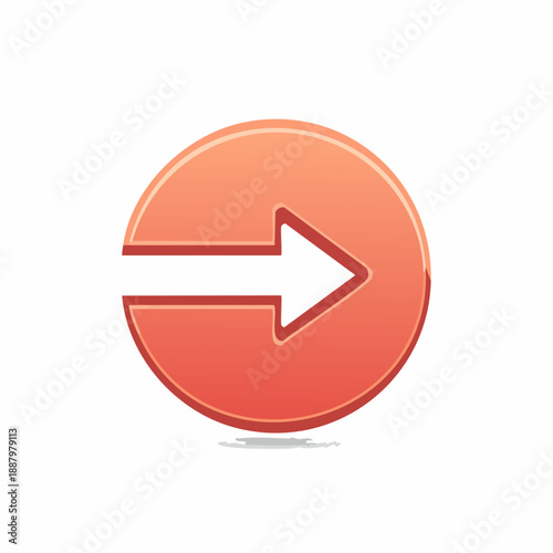 Orange circle with a white arrow pointing right, indicating direction, forward movement Free Download Orange circle with a white arrow pointing right, indicating direction, forward movement - GFXLoad