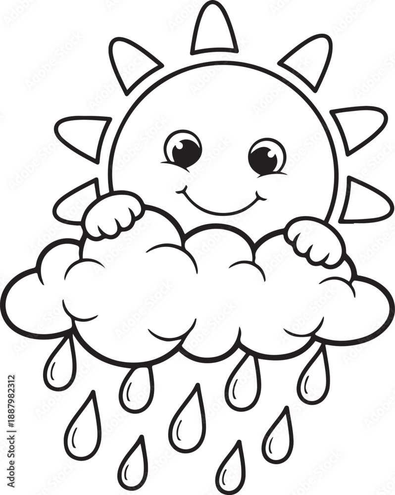 Fototapeta premium A funny cartoon cat with a happy smile creates a cute vector illustration character featuring a wild lion and kitten design for a fun nature drawing