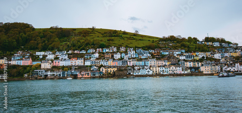 Canvastavla Dartmouth Harbour Colourful Houses from the River