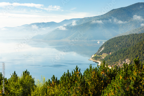 Beautiful morning landscape of Erhai Lake in Dali Prefecture, Yunnan Province, China.