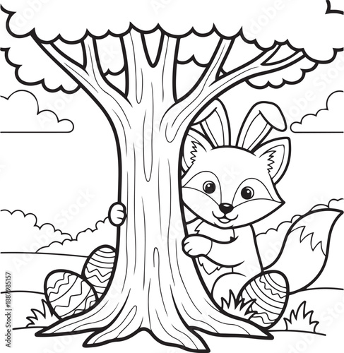 illustration of a black and white easter egg with a gold pattern and ribbon in a basket serves as a festive holiday decoration for a spring celebration gift design
