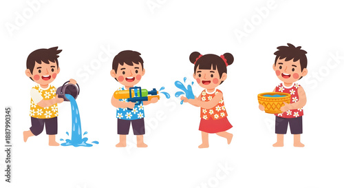 Children Playing with Water.