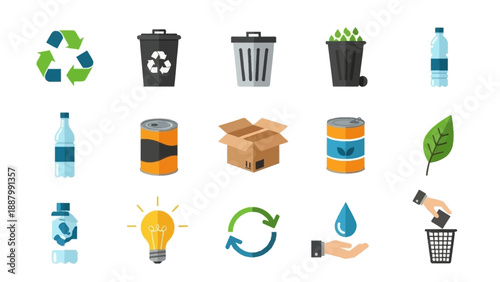 Eco Friendly Icons for Sustainable Living.