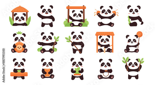 Cute Panda Character Collection