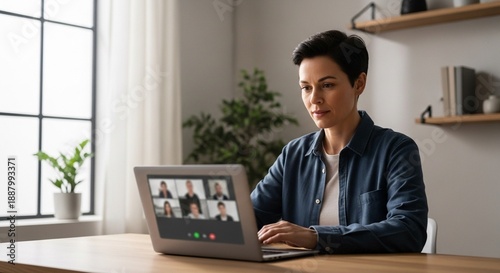 Virtual Meeting Setup in Home Office