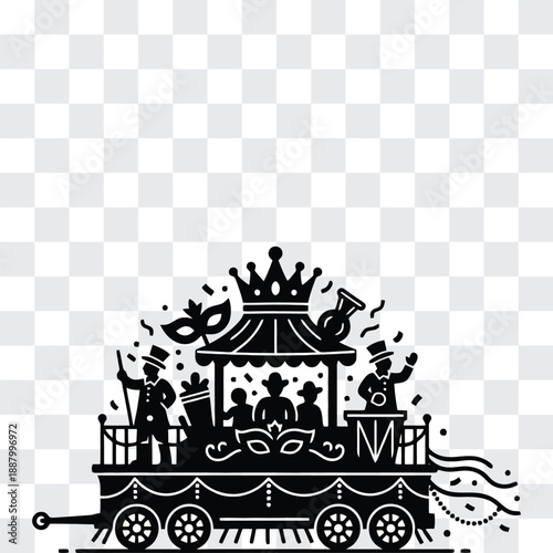 Carnival Float Silhouette Festive Parade Vehicle