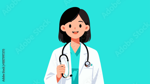 Illustration of a female doctor