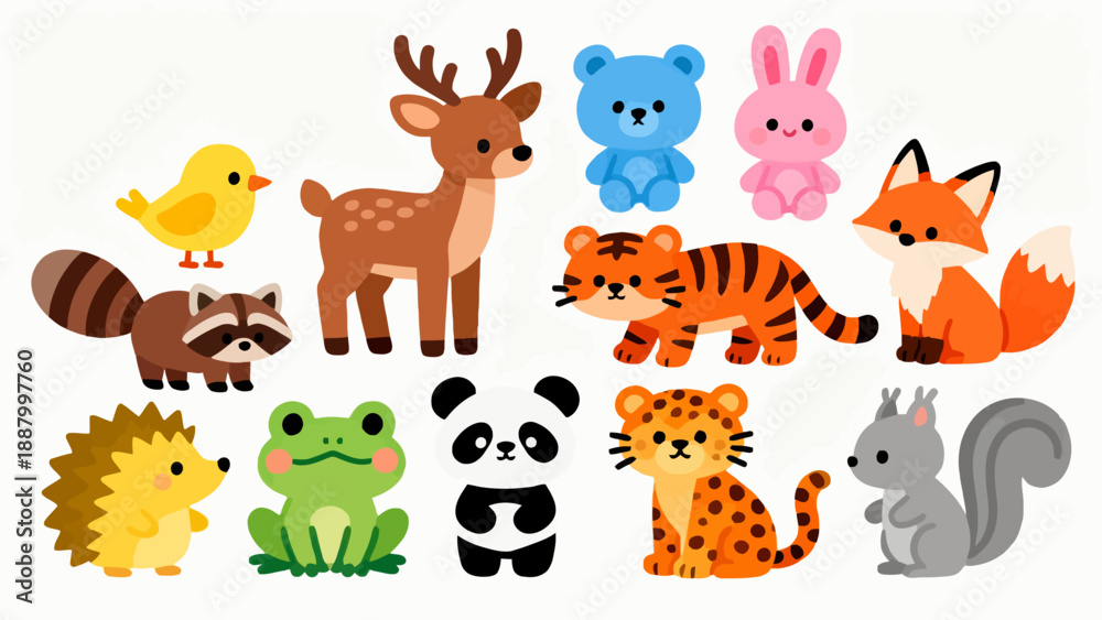 Fototapeta premium Cartoon animal collection