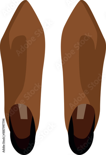 Brown shoes Vector Design
