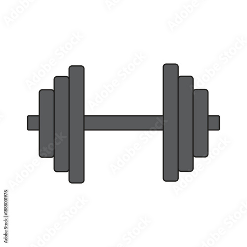 Simple Dumbbell Weight Icon for Fitness Branding