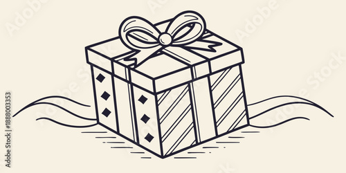 Decorative gift box with bow