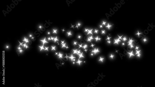 Wallpaper Mural Magic sparkle star line, fairy dust wand glitter trail, white twinkling particles, glowing shimmer animation, elegant motion overlay, cinematic 4k black background Torontodigital.ca