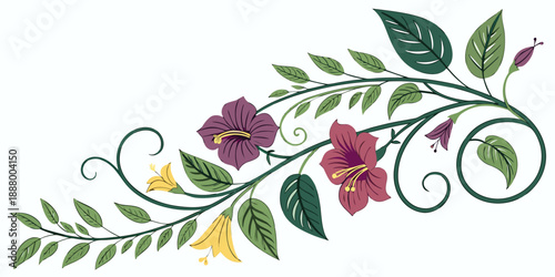 Elegant floral vine design
