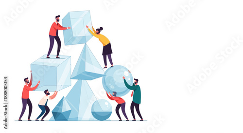 High-stakes team collaboration building a complex strategic foundation for business growth and sustainable implementation