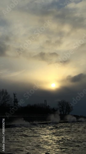 Wallpaper Mural sunset over the river Torontodigital.ca