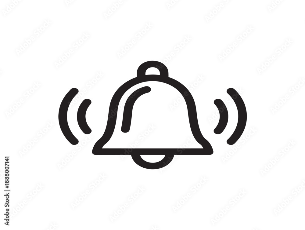 Fototapeta premium Simple bell notification icon